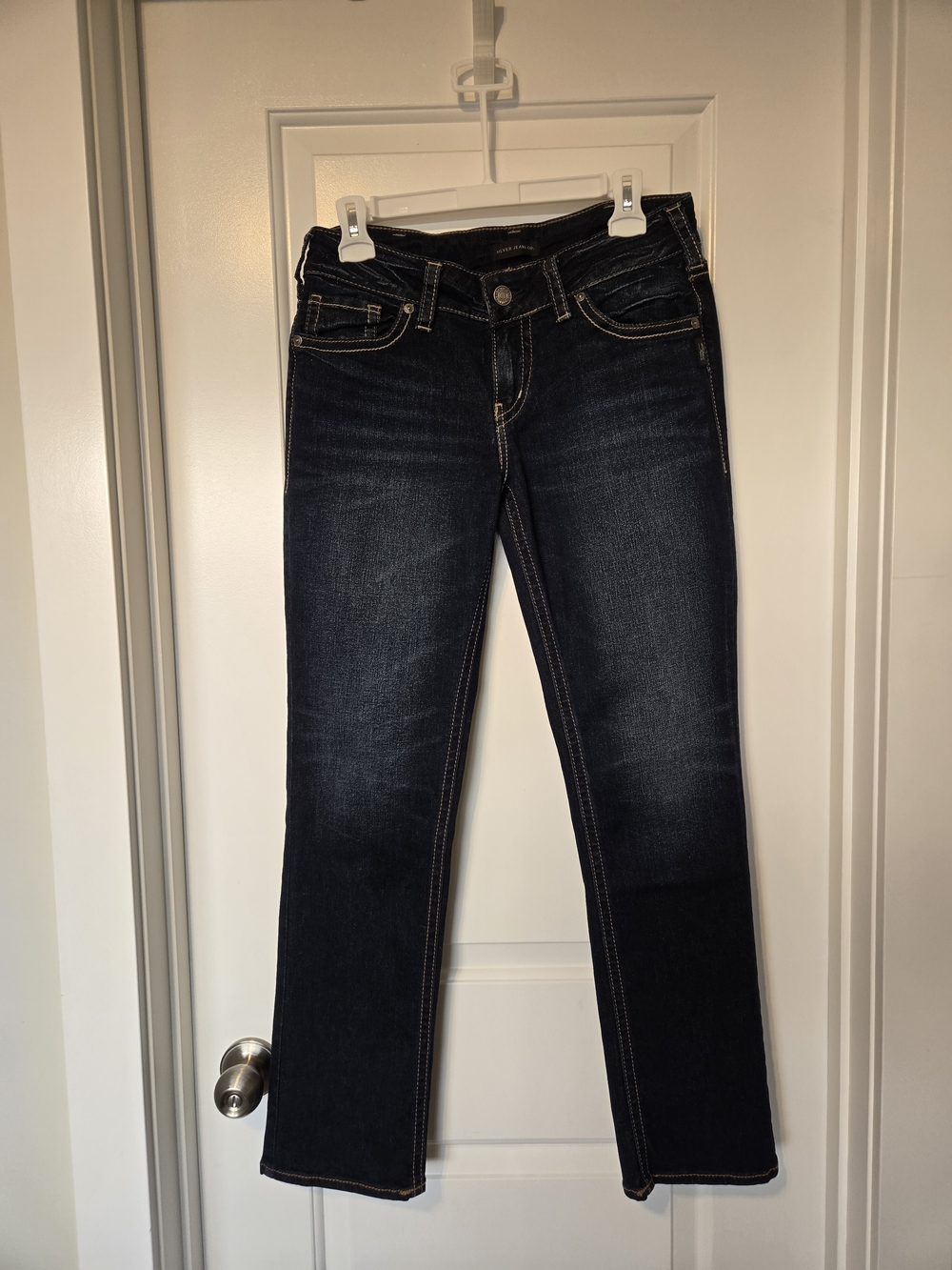 Silver Jeans Women's Straight Jeans in Dark Indigo
